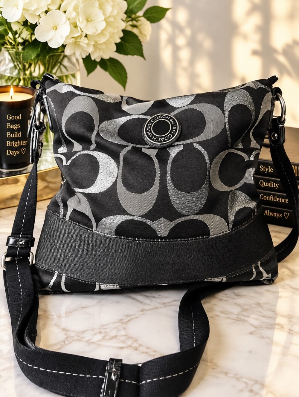 Coach F20430 Signature Crossbody Rehab Project Bag or Pillow